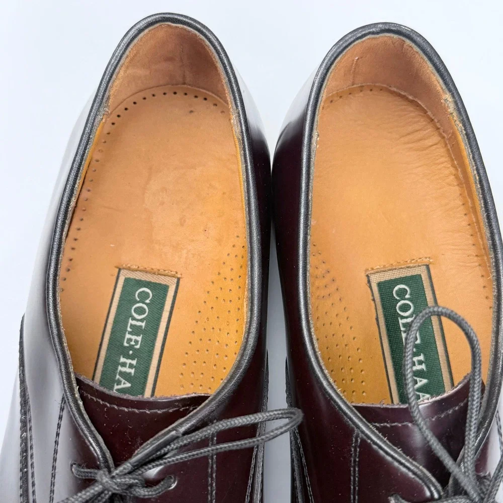 NEW Cole Haan Hawthorne Dress Shoe Mens 10 Burgundy Leather Cap Toe Oxford Derby
